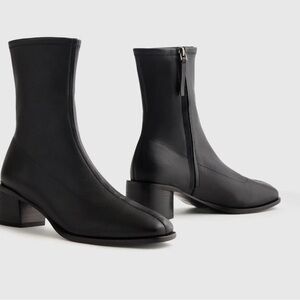 Quince Italian Leather Stretch Sock Bootie